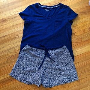 Carole Hochman Cotton Blue 2pc Pajama